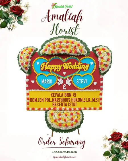 Papan Bunga Pernikahan Bowan